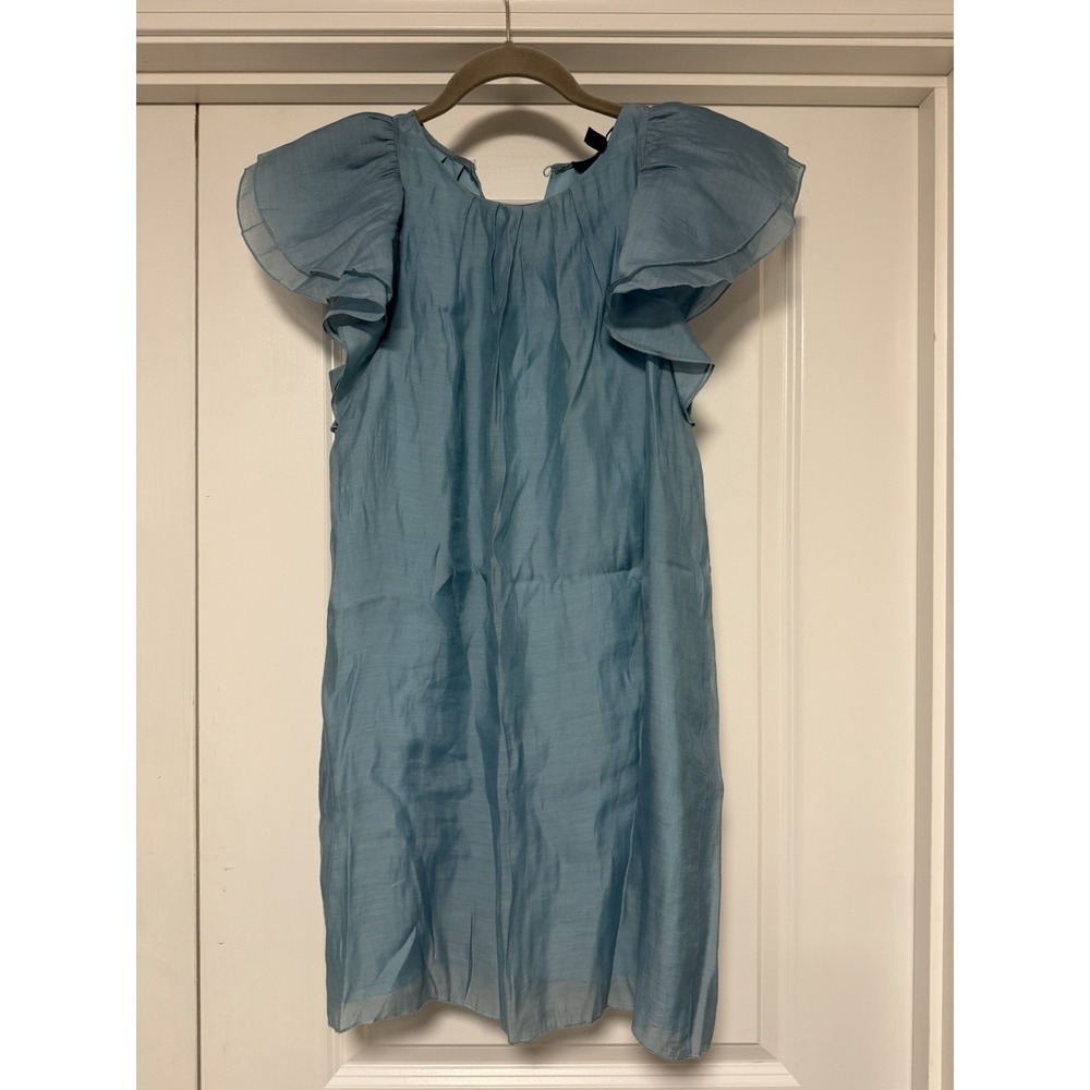 BCBGMaxAzria, blue flutter sleeve shift dress, Women's Size‎ XS